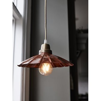 zdjęcie Metalowa lampa wisząca vintage Ester bordowa 24cm